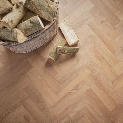 Signature Select Parquet Herringbone Luxury Vinyl Flooring Fernwood Oak Gluedown SSP-054