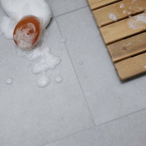 Naturelle Silver Stone Tile Gluedown Luxury Vinyl Flooring