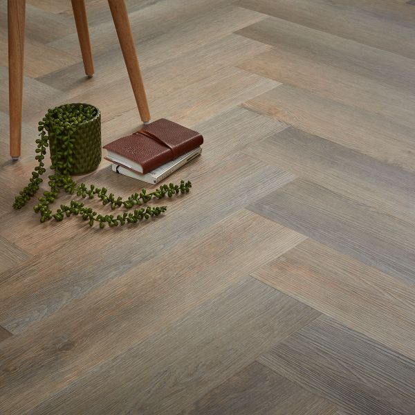 Naturelle Cottage Oak Herringbone SPC Rigid Core Click Vinyl Flooring at £91.61