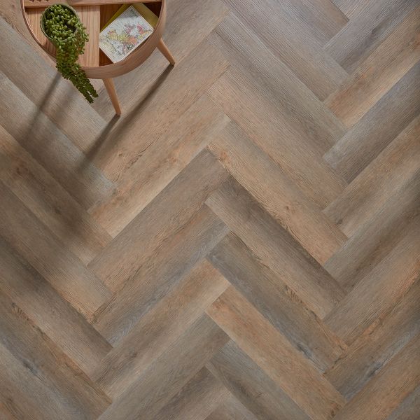 Naturelle Cottage Oak Herringbone SPC Rigid Core Click Vinyl Flooring at £91.61