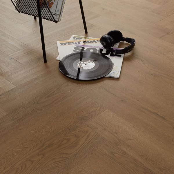 Naturelle Crafted Oak Herringbone SPC Rigid Core Click Vinyl Flooring at £77.97