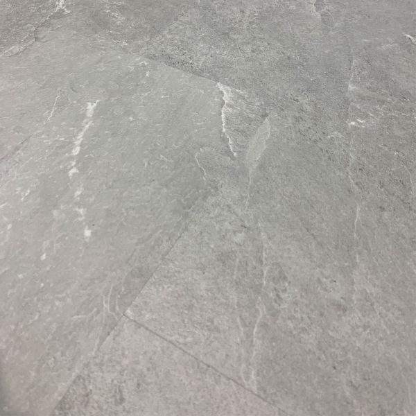 Naturelle Pale Grey Slate Tile SPC Rigid Core Click Vinyl Flooring at £32.59