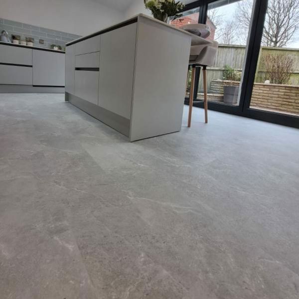 Naturelle Pale Grey Slate Tile SPC Rigid Core Click Vinyl Flooring at £32.59