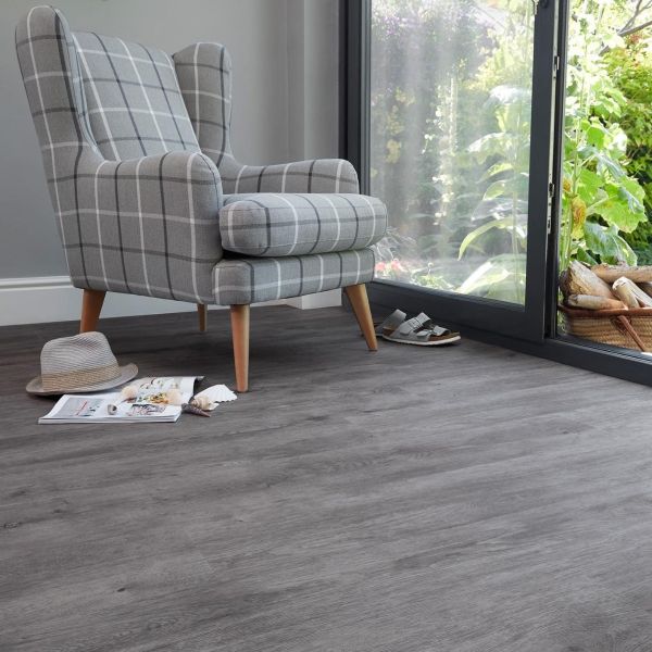 Naturelle Grey Weathered Wood Gluedown Luxury Vinyl Flooring at £71.96