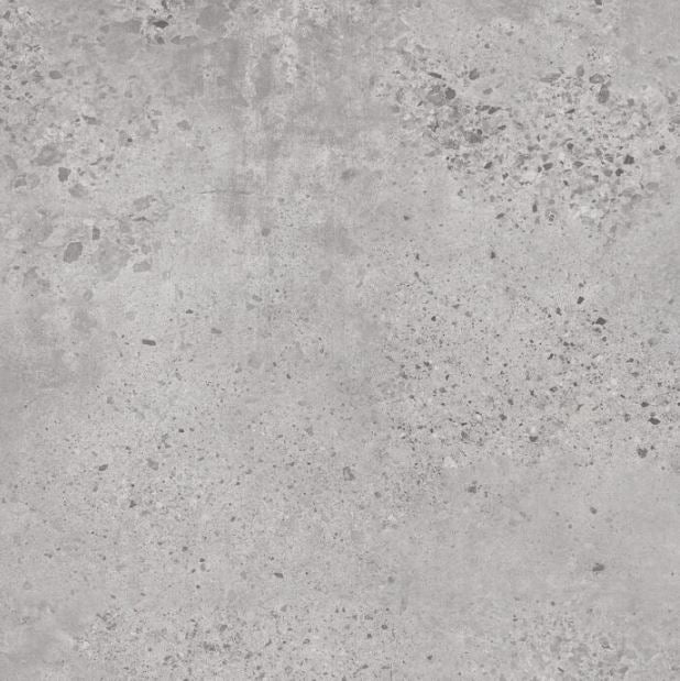 Naturelle Grey Terrazzo Tile Gluedown Luxury Vinyl Flooring