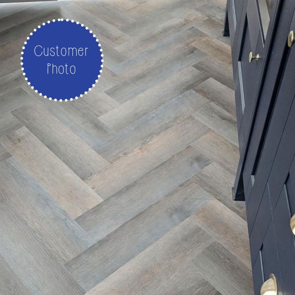 Naturelle Cottage Oak Herringbone SPC Rigid Core Click Vinyl Flooring at £91.61
