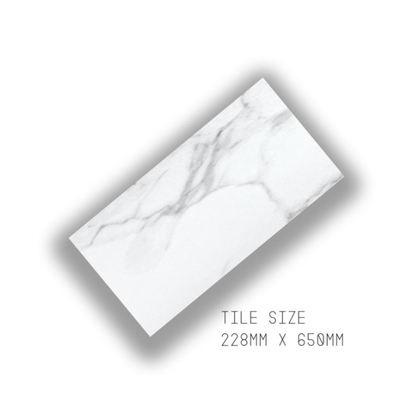 Naturelle White Marble Tile SPC Rigid Core Click Vinyl Flooring at £35.55