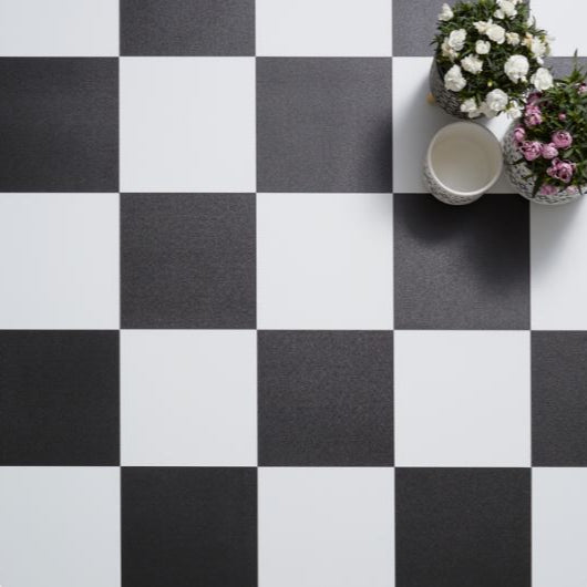 DECOR Checkerboard Black & White LVT Flooring