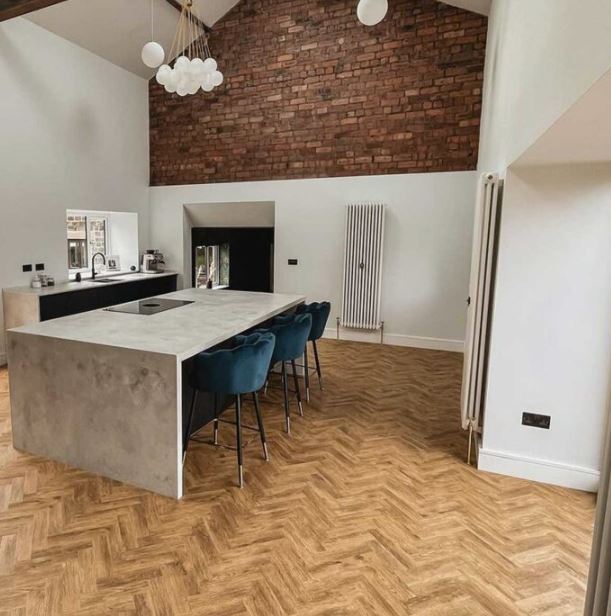 Signature Select Parquet Herringbone Luxury Vinyl Flooring Country Maple SSP-049