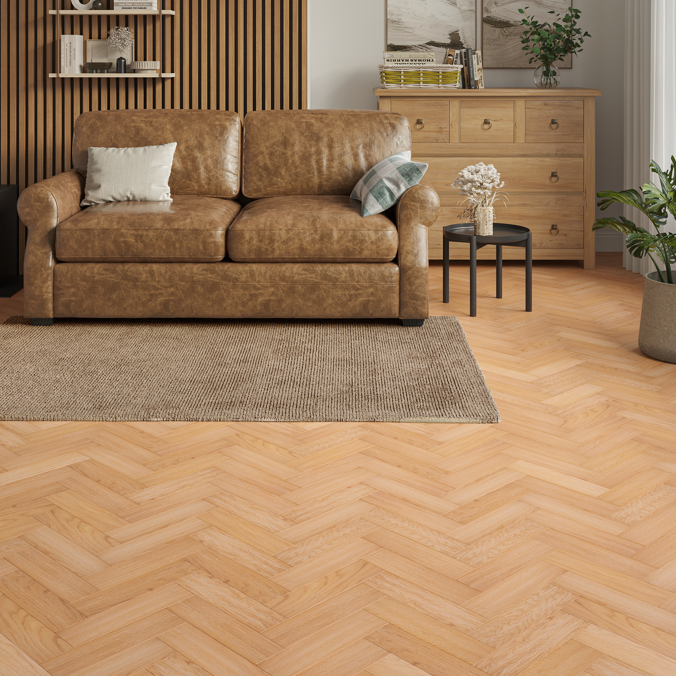 Timber Vale Herringbone Golden Husk Engineered Wood 10/3mm