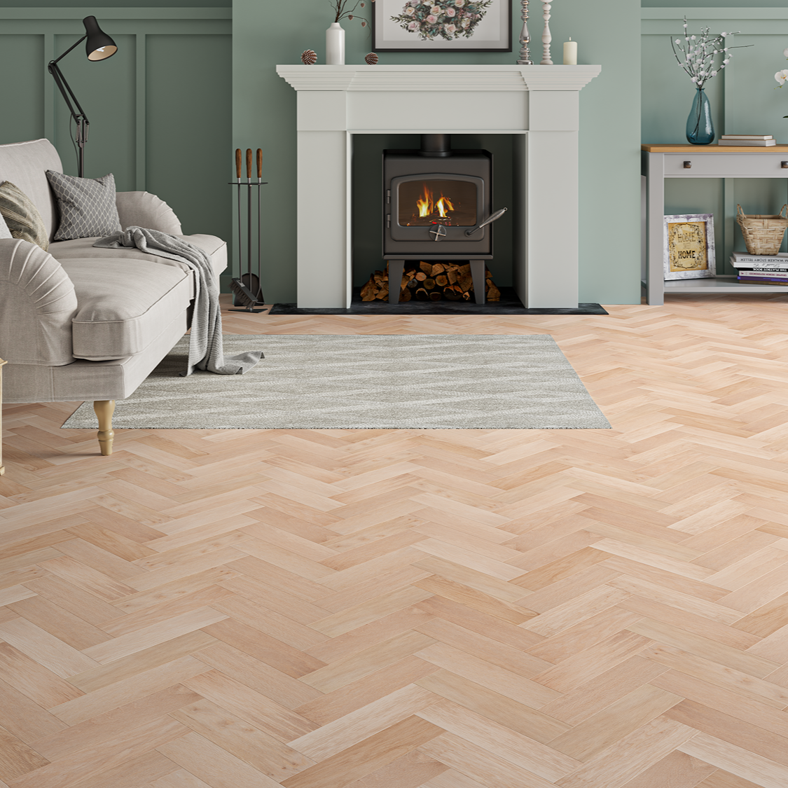 Timber Vale Herringbone Sunrise Oak Engineered Wood 10/3mm