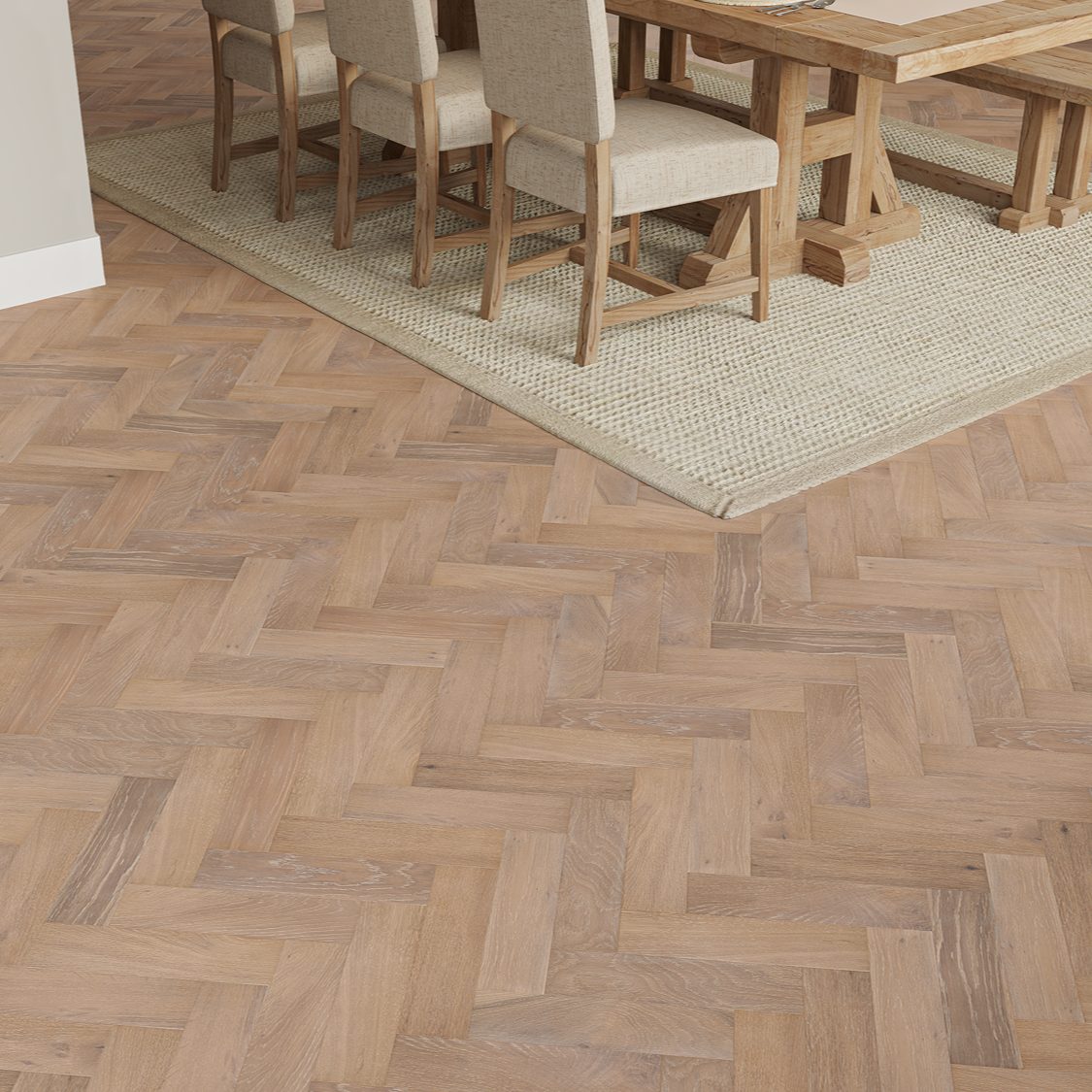 Timber Vale Herringbone Coastal Dune Engineered Wood 10/3mm