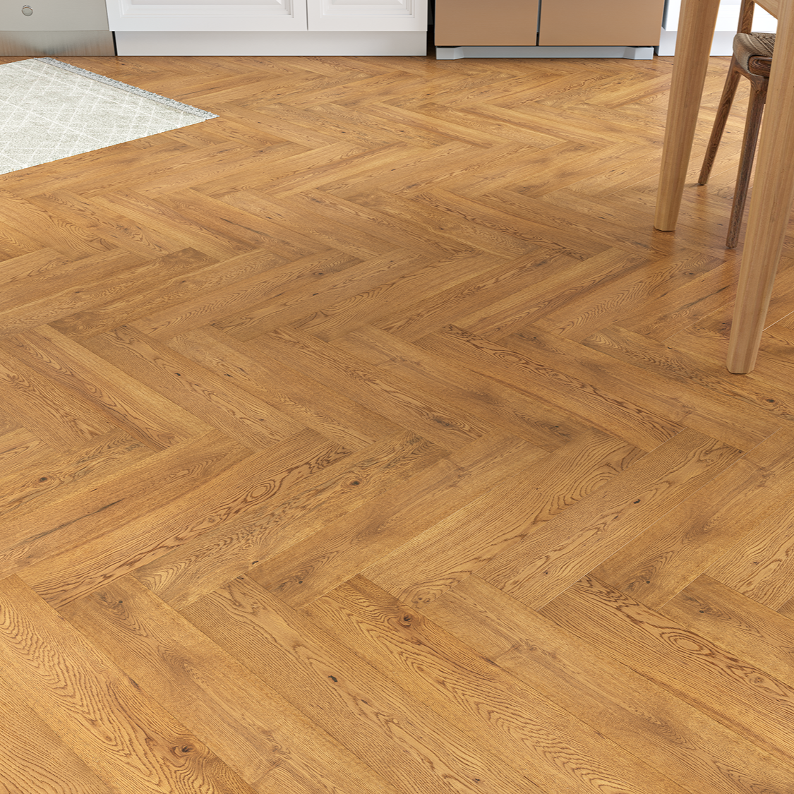 Timber Vale Herringbone Amber Oak Engineered Wood 15/4