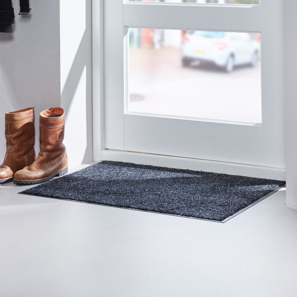 Dust Control Entrance Door Mat Made to Measure with Vinyl Border - Grey