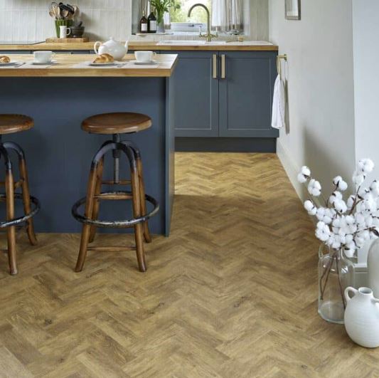 Signature Select Parquet Herringbone Luxury Vinyl Flooring Country Maple SSP-049