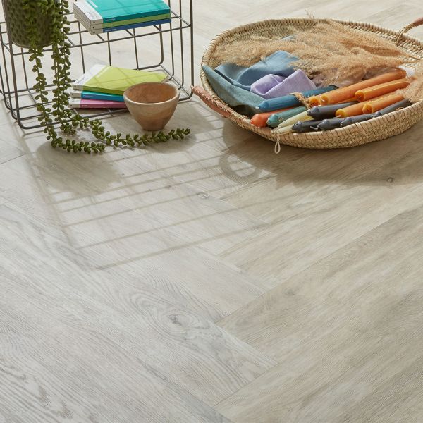 Signature Select Parquet Herringbone Luxury Vinyl Flooring Iced Latte SSP-027 at £92.82