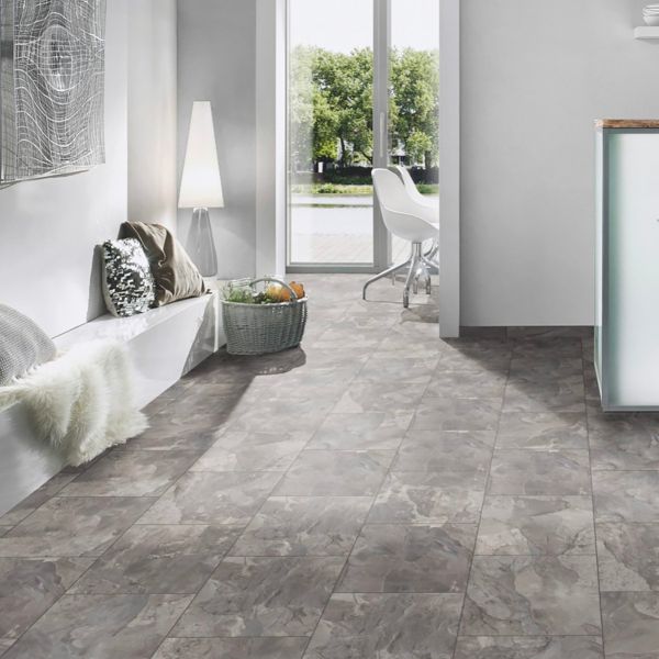 Prestige Timbers® 8mm Tile Effect Laminate Flooring Grey Slate