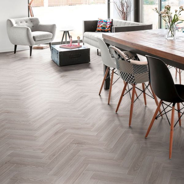 Signature Select Parquet Luxury Vinyl Flooring Lime Grey Wood SSP-007 at £62.62