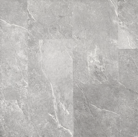 Naturelle Mid Grey Slate Tile SPC Rigid Core Click Vinyl Flooring at £32.55