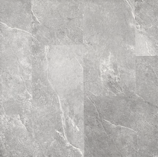 Naturelle Mid Grey Slate Tile SPC Rigid Core Click Vinyl Flooring