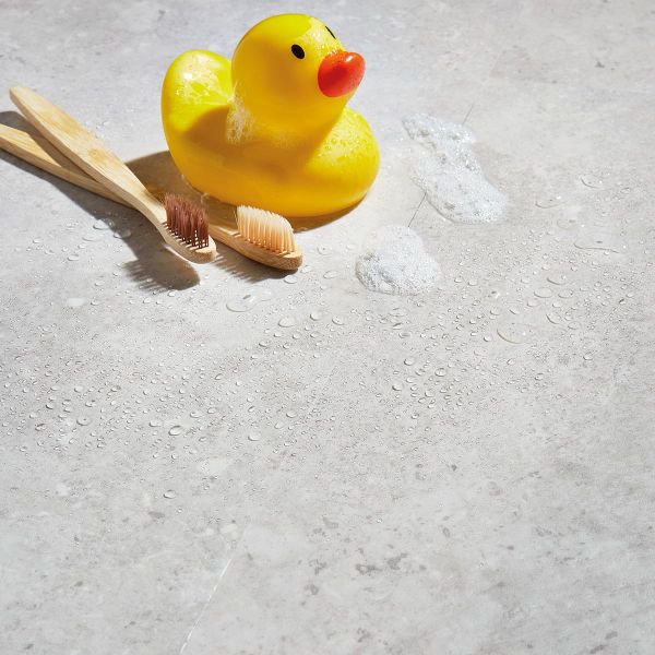 Naturelle Concrete Grey Tile SPC Rigid Core Click Vinyl Flooring at £35.55